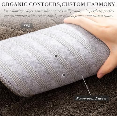 BSICPRO Bathroom Rugs, 32x20 Scalloped Bath Mats - Image 3