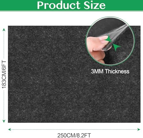 ToLanbbt Outdoor Storage Shed Floor Mat, 8.2 x 6 FT Waterproof Carport Mat - Image 2
