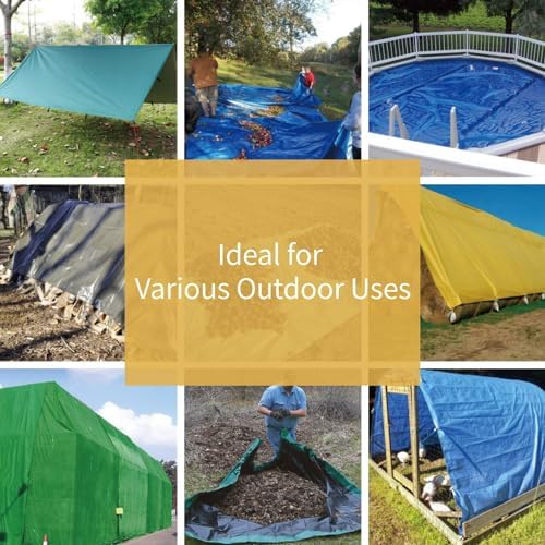 GUARD SHIELD Heavy Duty Tarp 6x8 Feet Green Multi Purpose Thick Waterproof Poly - Image 6