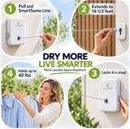 SmartSome Retractable Clothesline 14.3 FT Heavy Duty Wall Mounted Laundry - Image 6