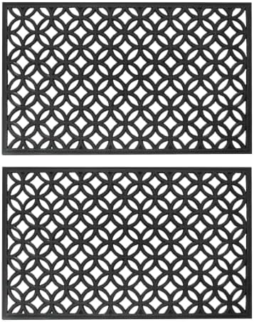 Lattice Links Rubber Doormat by Unknown