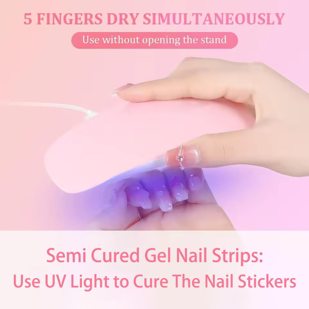 Reddish Brown Semi Cured Gel Nail Strips Stickers Solid Color Gel Polish Strips Design Waterproof Self Adhesive Nail Stickers for Women DIY Manicure Party Nails Decoration 1 Sheets