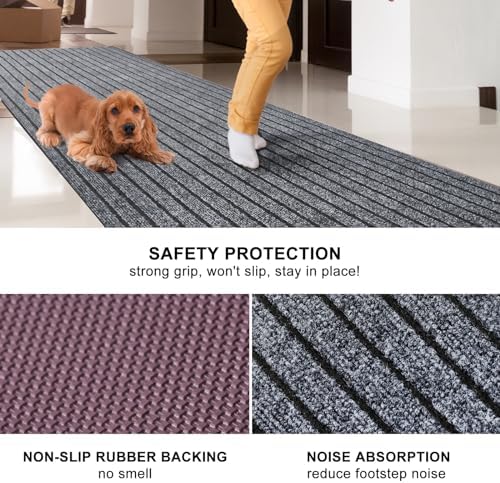 2Ft x 6Ft Outdoor Runner Rug Non Slip Carpet Runner Rubber Backing - Image 2