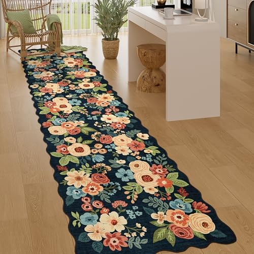 DUKINO 2.6x10 Runner Rug for Hallway, Washable Rug Non Slip by DUKINO