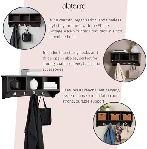 Alaterre Shaker Cottage Wall-Mounted Coat Rack - Image 4