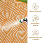 Lahome Outdoor Patio Rug Waterproof 9x12, Camping Rug - Image 4