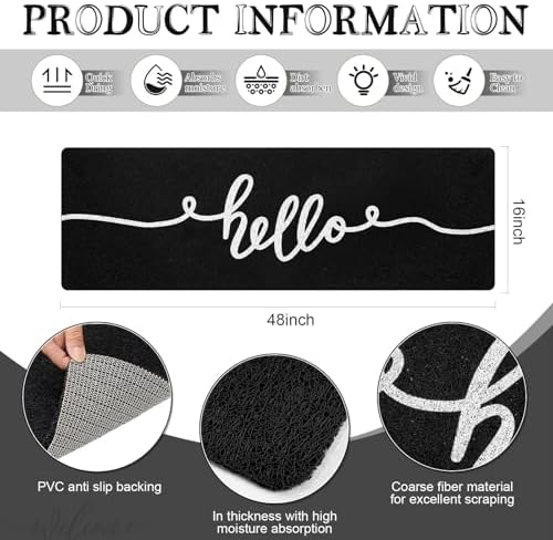 48''x16'' Long Doormat for Entrance Entry - Image 2