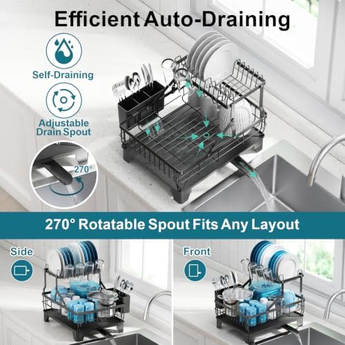 GSlife Dish Rack for Kitchen Counter - Image 4
