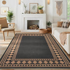 GarveeHome Solid Bordered Easy Jute Rug 5x7 Washable Jute Rugs - Image 3