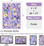 DUKINO 4x6 Area Rug, Non Slip Floral Washable Rug - Image 2