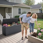 Flamaker Outdoor Storage Box 80 Gallon Resin Waterproof Deck Box - Image 2
