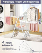 APEXCHASER Clothes Drying Rack, 67.7" L Height Adjustable - Image 6