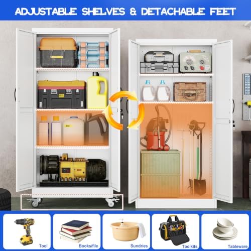 GAIOUS 61" Tall Metal Storage Cabinet - Image 5