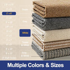 Faux Jute Runner Rug 2'x6', Washable & Non-Slip, Off White - Image 3