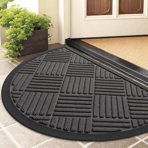 Smiry Half Circle Front Door Mat Outside Entrance by Smiry