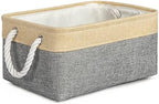 TheWarmHome Decorative Basket Rectangular Fabric Storage Bin Organizer Basket by TheWarmHome