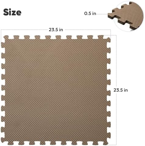 24 Pack 96 sqft Home Gym Mat, Puzzle Exercise Mat, EVA Interlocking Foam Floor - Image 2