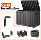 Outdoor Storage Box, Resin Deck Boxes outdoor, Waterproof Storage Box Lockable - Image 4