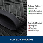 Smiry Front Door Mat Outside Entrance, Natural Rubber Doormat, 71x47 Inch - Image 5