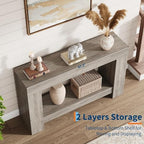 GarveeHome 47" Farmhouse 2-Tier Console Table - Image 6