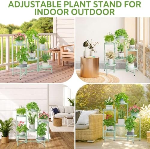 iDavosic.ly 6 Tier Large Plant Stand Indoor Outdoor, 10 In Wide Tray - Image 2