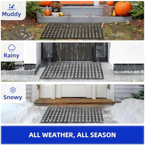 Mibao Front Door Mat, 35.5" x 24", Heavy Duty Dirt Trapping - Image 6