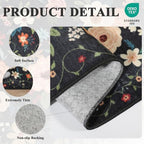 DUKINO 2x10 Runner Rug, Floral Washable Kitchen Runner Rug Non Slip - Image 4