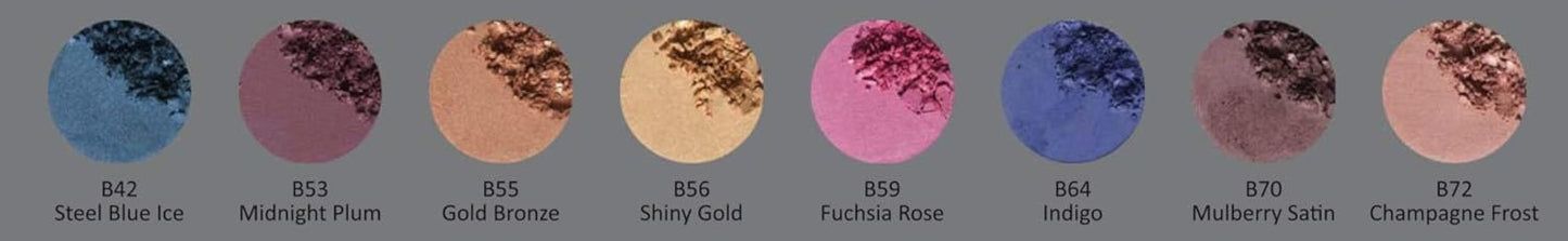 Midnight Plum Purple Red Lilac Shimmering Pressed Powder Single Vegan Eyeshadow; Talc, Paraben & Cruelty Free