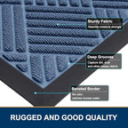 Smiry Front Door Mat Outside Entrance, Natural Rubber Doormat, 47x32 Inch - Image 4