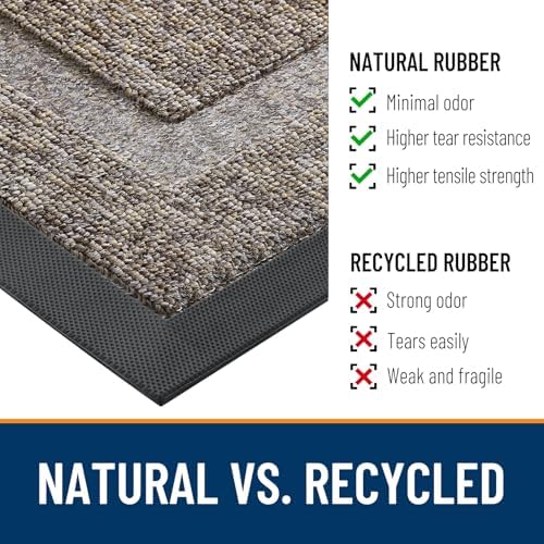 OLANLY Front Door Mat Outside 59x34, All-Season Heavy-Duty Rubber Doormat - Image 3
