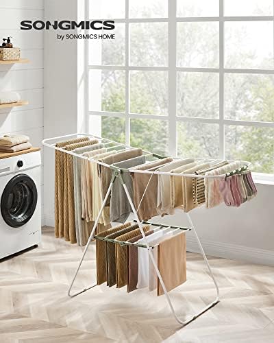 SONGMICS Clothes Drying Rack, Foldable Space-Saving Laundry Drying Rack - Image 2