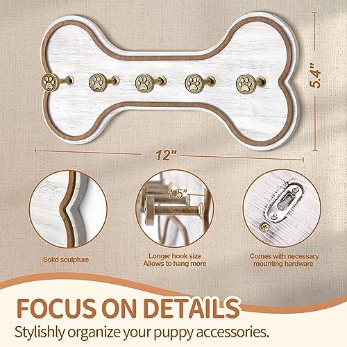 MTERSN Dog Leash Holder Wall Mount - Image 5