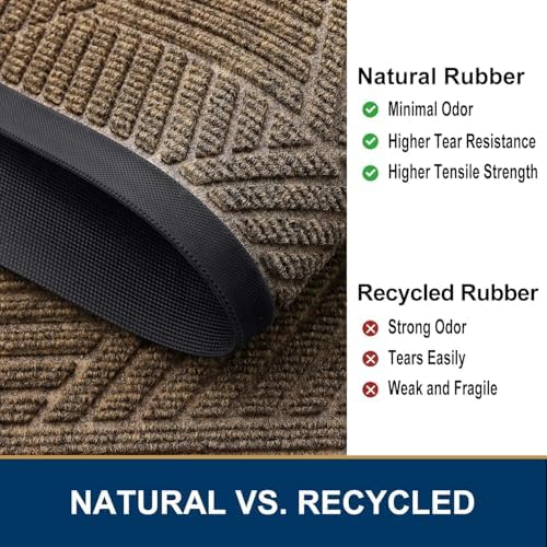 Smiry Half Circle Front Door Mat Outside Entrance, Rubber Doormat - Image 5