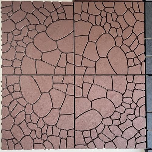 44 Pack Interlocking Deck Tiles, All-Weather Outdoor Deck Tiles - Image 5