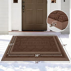 FRAMICS Front Door Mat Outside Entrance, Rubber Door Mats Welcome 24"x36" - Image 3