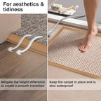 Carpet Edge Trim Binding Rug Edge Protector Thin Rugs Brown 6.6FT - Image 3