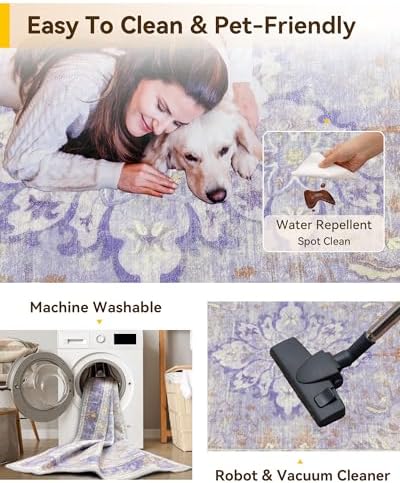 RELEANY Washable Area Rug, Runner 2'x10' - Image 4