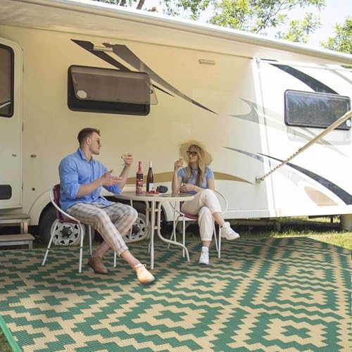 Kalafun Outdoor Patio Plastic Straw Rug, 8x10 ft by Kalafun
