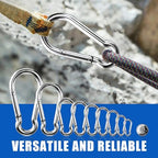 10pcs 2.75 inch Small 304 Stainless Steel Carabiner Clip Hooks Spring Snap - Image 6