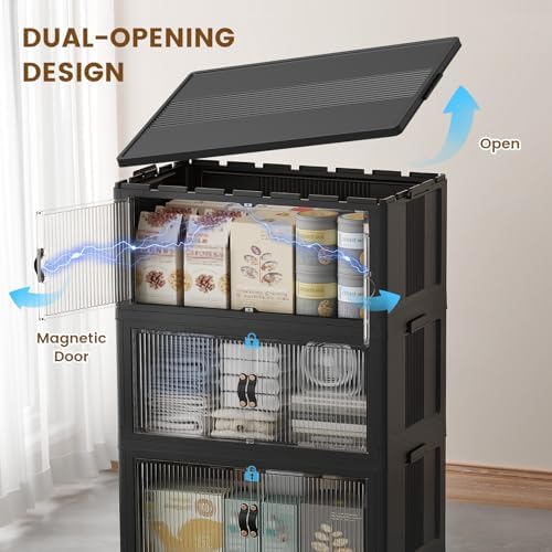 SAILUN 260Qt Stackable Storage Bins, Storage Cabinet - Image 5