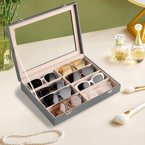 Frebeauty 8-Slot Sunglass Organizer, Sunglass Holder - Image 2