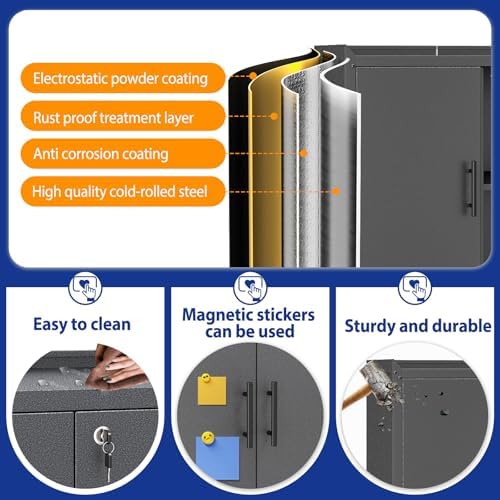 GAIOUS 35.6'' Tall Metal Garage Storage Cabinet - Image 6