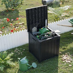 50 Gal Outdoor Storage Box Waterproof Lockable Deck Boxes Black - Image 6