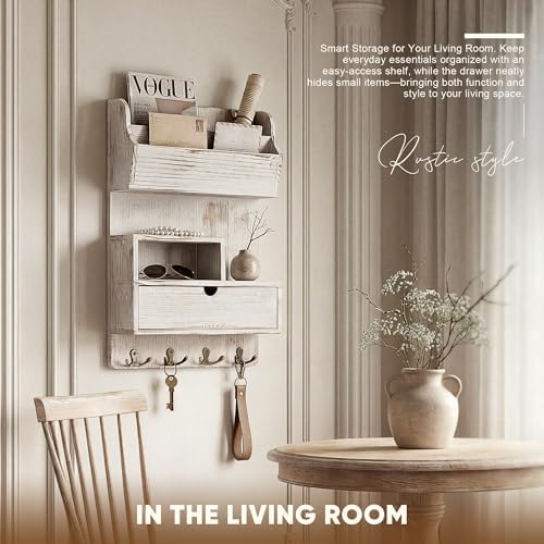 Rebee Vision Pine Wood Key Holder Wall Mount - Image 4