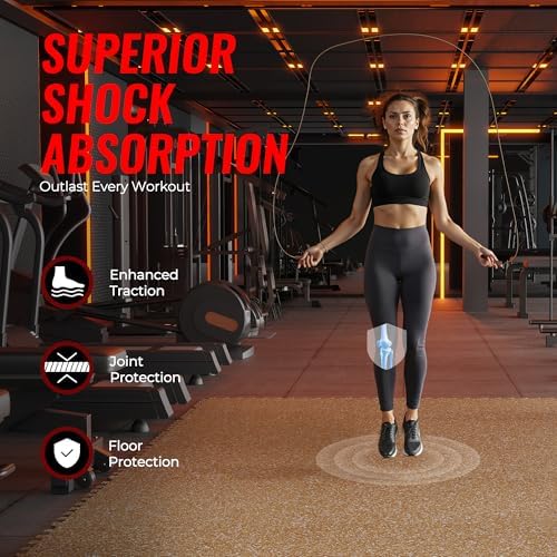 SUPERJARE 0.79'' Extra-Thick 6 Pcs 24 Sq Ft Exercise Equipment Mats - Image 3