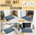 Yimobra Indoor Outdoor Mats for Front Door, Mix Blue - Image 6