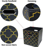 Black Foldable Storage Cubes Bins, Fabric Storage Box Cubes Organizer Baskets - Image 7