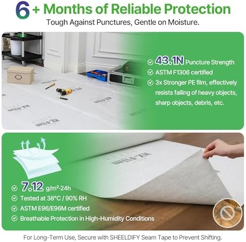 39"x100' Heavy-Duty Floor Protection | Construction Grade Carpet Protector | - Image 3