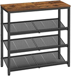 VASAGLE 4-Tier Shoe Rack, Adjustable, Freestanding by VASAGLEbySONGMICSHOME