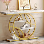 Huuger 47.2 Inch Entryway Table, Industrial Console Sofa Table by Huuger